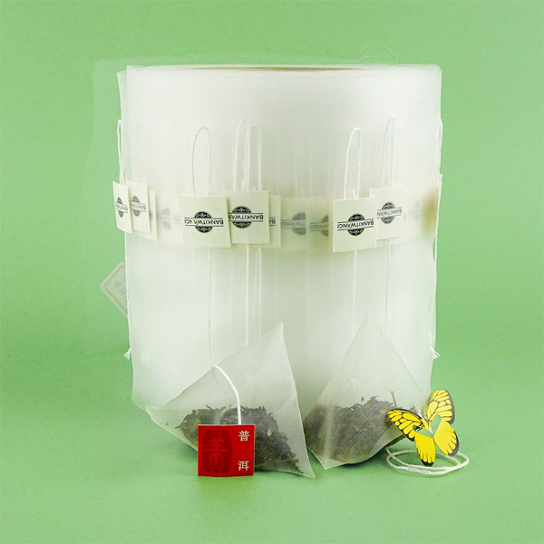 Biologiskt nedbrytbar majsfiber PLA tepåse filter modell:Tbc-01 Utvald bild