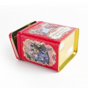 Drukas pārloka vāka dāvanu kastīte Tējas skārdene TTB-021