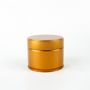 Жута изузетна округла лимена кутија са поклопцем за храну