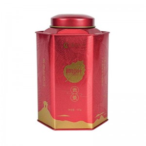 Aukštos kokybės dvigubo dangčio arbatos skardinė TTC-009