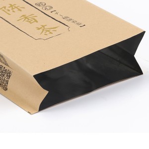 Miljøvenlig mad lynlås Stand up pose Emballage Komposterbar kaffe Te Kraft papir