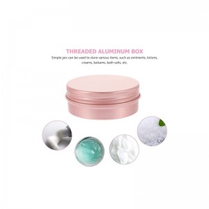 Round Tin huulepulgapurk Alumiiniumist kosmeetikapurk