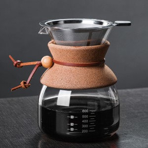 600 ml Eco Friendly Hand Drip Se toarnă peste aparat de ceai cafea CP-600RS