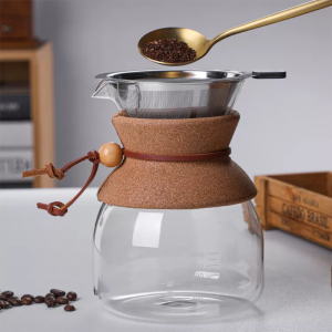 800ml Borosilicate Glass Paperless Stainless Pour Over Dripper Coffee Maker CP-800RS