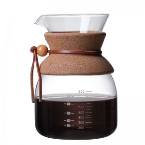 800ml Borosilicate Glass Paperless RVS Giet Over Dripper Coffee Maker CP-800RS