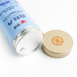 500 ml prázdna okrúhla plechovka na čaj s vekom TTC-021
