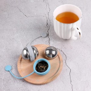 Reusable Stainless Hlau Round Tea StrainerTT-TI016