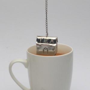 Rozsdamentes acél miniház alakú teaszűrő TT-TI014