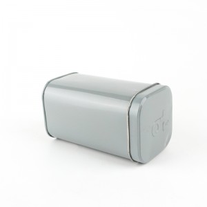 Caja de lata de metal cuadrada para té con patrón impreso personalizado