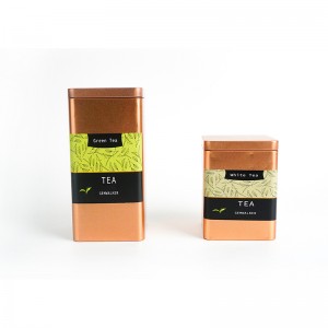 Square Tea tin can TTB-003