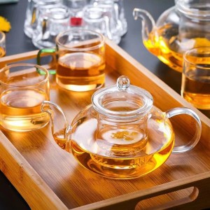 300ml skleněná konvice na čaj s vyluhovatelnou varnou deskou