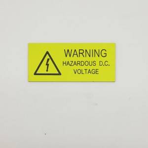 ABS double sheet outdoor engraving traffolyte warning label