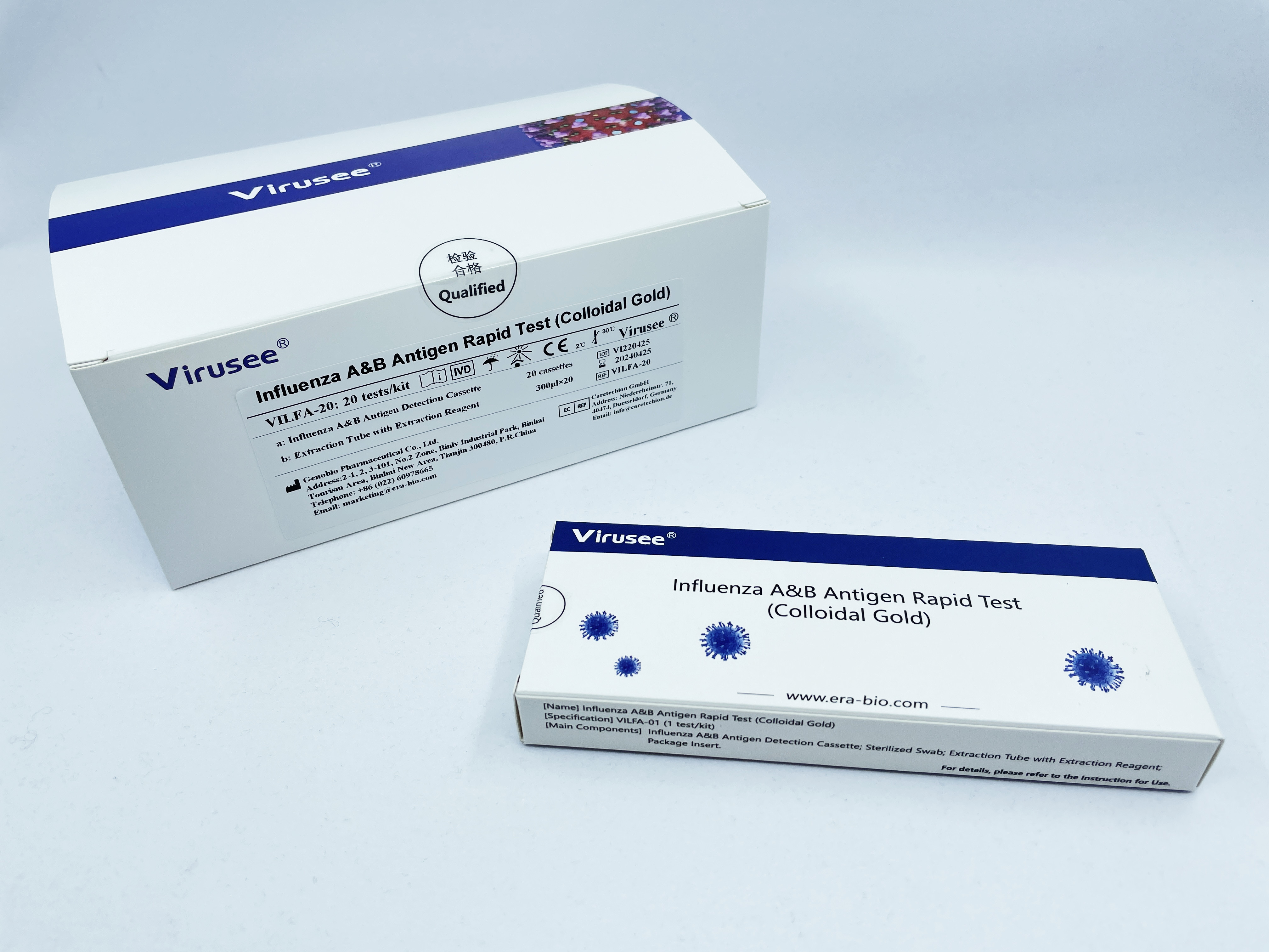 Influenza A&B Antigen Rapid Test (ທອງຄຳຄໍລລອຍ)