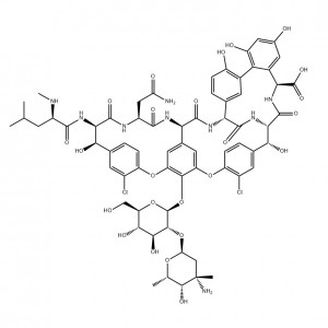 Vancomycin hè un antibioticu glycopeptide utilizatu per antibacterial
