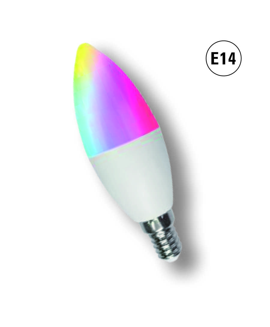 E14 LED شام تۇيا WiFi ئەقلىي ئىقتىدارلىق لامپۇچكا RGB BU-E14-CA-WIFI
