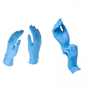 2021 New Arrival Blue Disposable Powder-Free Medical Nitrile Examination Gloves