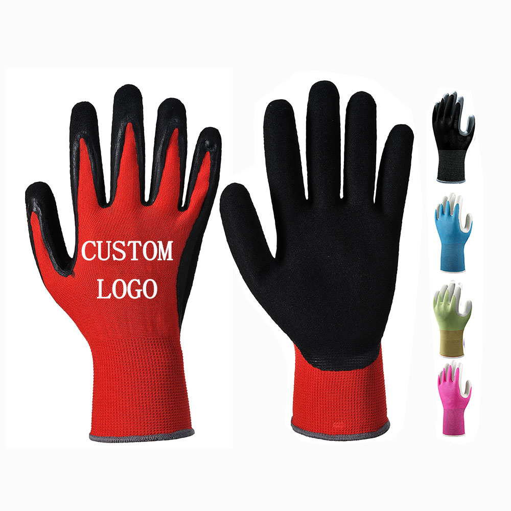 13G Hppe Shell Latex Sandy Coated Gloves Machanic Work Security រូបភាពដែលមានលក្ខណៈពិសេស