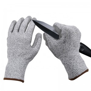 13G Hppe Testa Latex Sandy Coated Gloves Machanica Opus Securitatis