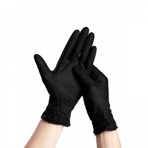 ブラックダイヤモンドテクスチャードニトリル手袋パウダーフリーニトリル手袋工場直接販売ニトリル手袋をつかむ