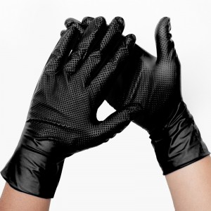 Hot Sale Safety Միանգամյա օգտագործման ծանր պարտականությունների աշխատանքային փորձաքննության նիտրիլային ձեռնոցներ