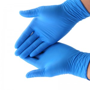 Індивідуальні дешеві сині одноразові нітрилові оглядові рукавички без порошку, ціна виробників Китаю
