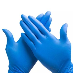 Guants d'examen de nitril d'un sol ús sense pols blau barats personalitzats Preu fabricants de la Xina