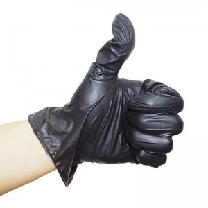 Imboni Yezokwelapha Elahlwayo Yokucutshungulwa Kokudla Ibanga le-Nitrile Gloves ane-High-Elastic and Finger Texture