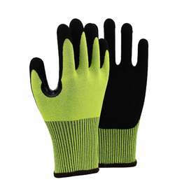 Mănuși de lucru Hppe Mănuși de siguranță rezistente la tăiere Mănuși de lucru acoperite cu nitril Mănuși rezistente la tăiere