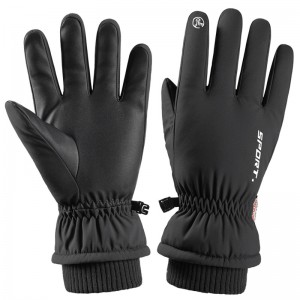 Оптові зимові водонепроникні вітрозахисні жіночі рукавички для бігу на велосипеді, лижні рукавички з сенсорним екраном, терморукавички