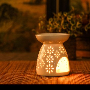 Getter კერამიკული ჩაის სინათლის დამჭერი სანთლის დამწვარი და ეთერზეთების დიფუზორი სურნელოვანი ცვილის გამათბობელი