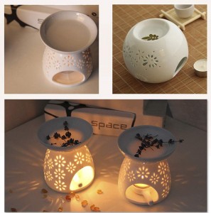 Getter Ceramic Tealight Holder Candle Burner နှင့် Essential Oil Diffuser Scented Wax Warmer