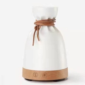 Essential Oil Diffuser 140ml White Aromatherapy Diffusers para sa Essential Oil Diffuser Ultrasonic Cool Mist Humidifier Dimmable Light Auto-Off Diffuser nga adunay Cord Wire alang sa Home Office Spa