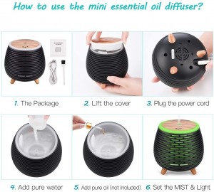 ໂຮງງານມືອາຊີບສໍາລັບປະເທດຈີນ Cute Pet Mini USB Air Humidifier Ultrasonic Essential Oil Aroma Diffuser