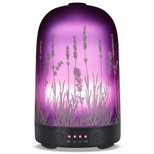 I-Oli ebalulekileyo yeDiffuser 120ml yeGlass Fragrance Ultrasonic Cool Mist Humidifier