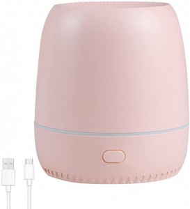 Essential Oil Diffuser USB Atomizer – Aromaterapi Diffuser med vattenfri luftfuktare med automatisk avstängning, 100 ml resestorlek, 7 färger ändrat LED-ljus för hemmakontor för barns sovrum (rosa)