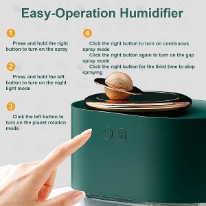 Cool Nubila Humidifiers pro Cubiculum, Portable Small Humidifier with Night Light, USB Personal Desktop Rotating Planet Humidifiers for Baby Cubiculum, Officium Desk et Car
