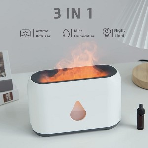 Essential Oil Aromatherapy Diffuser with Flame Night Light 200ml
