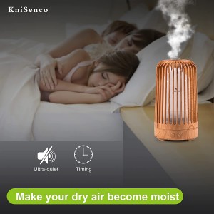 Aroma Diffuser ug 10ml Grapefruit, 7 Color Lighting, 130ml Wood Grain Essential Oil Diffuser Ultrasonice Aromatherapy Diffusers Aroma Cool Mist Humidifier
