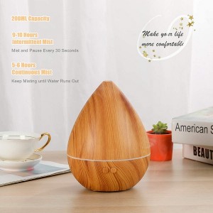 7 Changing Colors Ultrasonic Aroma Diffuser Humidifier 200ml