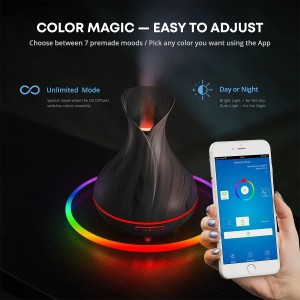 Smart WiFi Wireless Essential Oil Aromatherapy 150ml Ultrasonic Diffuser & Humidifier with Alexa & Google Home Phone App & Voice Control - إنشاء جداول - LED & Timer Settings DC-8585A （5V）