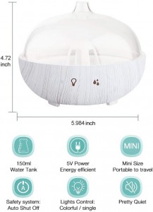 Getter Design China Office Desktop Ultrasonic Portable Aroma Diffuser with 100ml