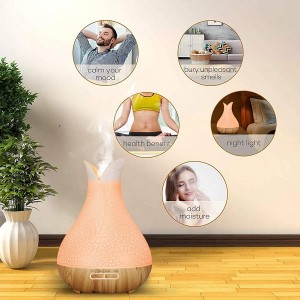 Premium Aromatherapy Diffuser 400ml Diffuser na may Timer at Auto-Off