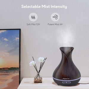 Smart WiFi Wireless Essential Oil Aromatherapy Diffuser - Yana aiki tare da Alexa & Gidan Google - Aikace-aikacen Waya & Sarrafa murya - 400ml Ultrasonic Diffuser & Humidifier - Ƙirƙiri Jadawalin - LED & Saitunan Lokaci