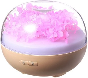 Oliebevochtiger Pink Flower USB Aromaterapie Essensiële Olieverspreider Lugaromaterapie-verspreider Aromaterapie-verspreider