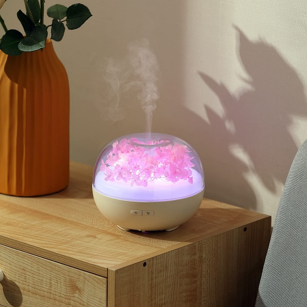 Oil Humidifier Pink Flower USB Aromatherapy Essential Oil Diffuser Air Aromatherapy Diffuser Aromatherapy Diffuser Featured Image