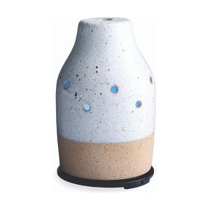 Balts, vidējs keramikas ēterisko eļļu difuzors 100 ml