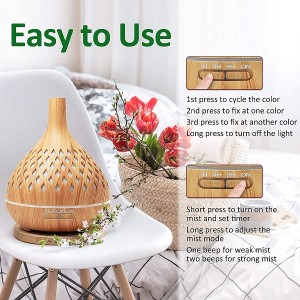 Aroma Diffuser na may Remote Control 400ml Cool Mist Humidifier
