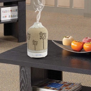 Difuzor de ulei de aromă din ceramică esențială cu ultrasunete elegant Getter 100ML Difuzoare Spa pentru decorativ