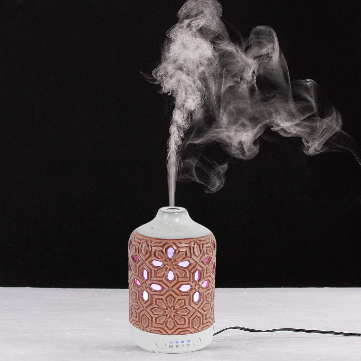 Getter mājas dekoratīvais keramikas ar rokām izgatavots ultraskaņas gaisa mitrinātājs attīrītājs aromātu difuzors Piedāvātais attēls