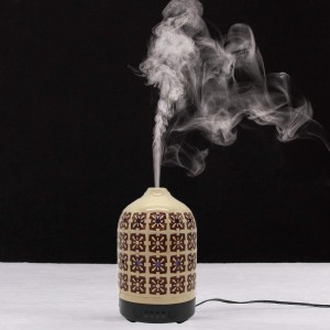 Getter groothandel OEM keramische geurverspreider met nachtlampje aromaverspreider kamer luchtbevochtiger